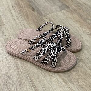 NEW Women’s Leopard Strap Slides
